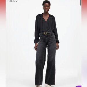 Madewell Super-Wide Leg Jeans in Kingswood Wash